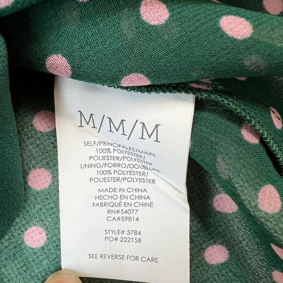 Cabi Flirt Sleeveless Blouse Women's M Polka Dot Semi-sheer Romantic Feminine - Picture 7 of 9